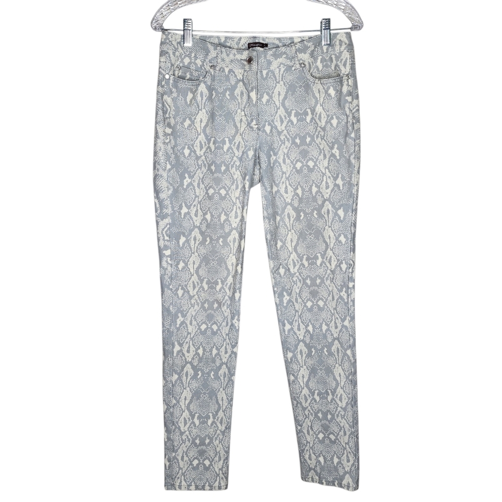 J.McLaughlin Womens Grey Snakeskin Print Stretch Pants Size‎ 6 Animal Print